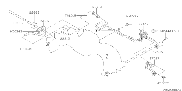 1996 Subaru Impreza Fuel Pipe Diagram 6