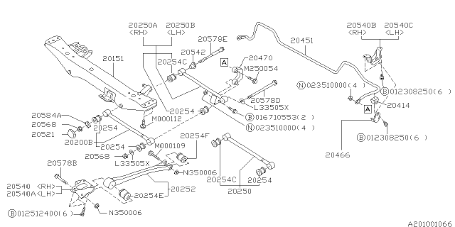 1994 Subaru Impreza Rear Suspension Diagram 1