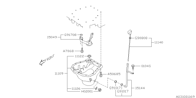 2019 Subaru WRX Oil Pan Diagram 2