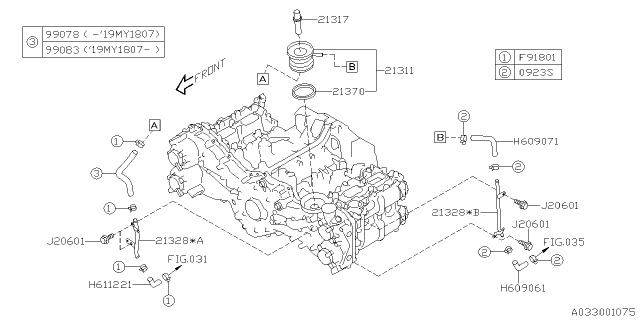 2020 Subaru WRX STI Oil Cooler - Engine Diagram 1