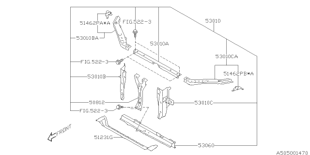 2016 Subaru WRX Body Panel Diagram 5