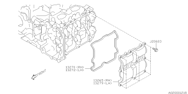 2018 Subaru WRX Rocker Cover Diagram 1