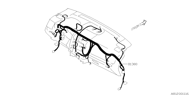 2018 Subaru WRX Wiring Harness Instrument Diagram for 81302VA860