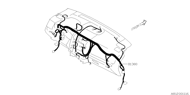 2019 Subaru WRX Instrument Panel Harness USAUSA Diagram for 81302VA160