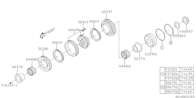 2018 Subaru WRX Main Shaft Diagram 2