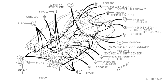 2016 Subaru WRX Holder Connector Diagram for 81911AG020
