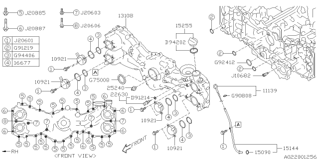 2020 Subaru WRX Timing Belt Cover Diagram 1