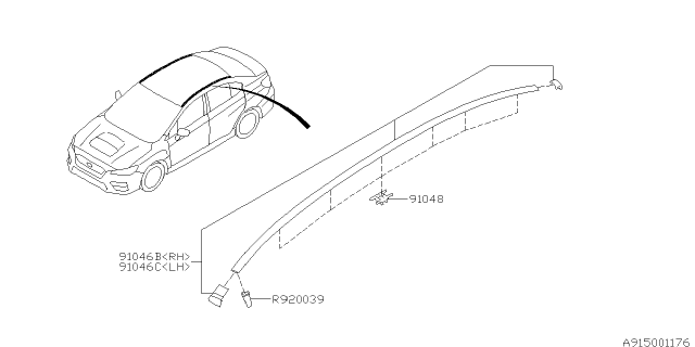 2017 Subaru WRX Molding Diagram 2