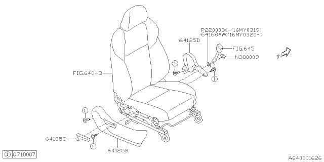 2016 Subaru WRX Front Seat Diagram 6