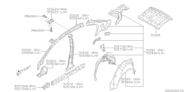 2016 Subaru WRX Side Panel Diagram 2