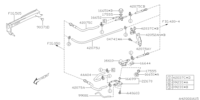 2017 Subaru WRX Fuel Piping Diagram 5