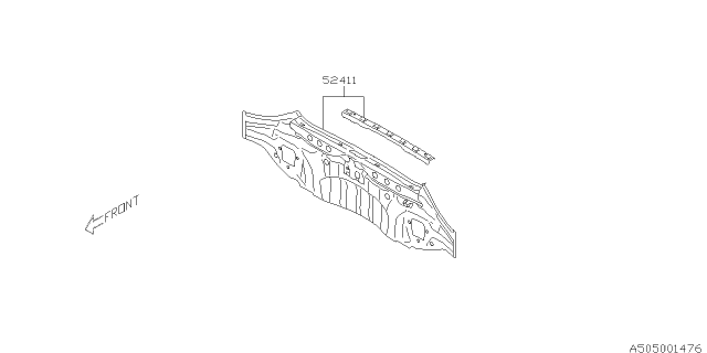 2015 Subaru WRX Body Panel Diagram 6
