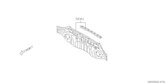 2020 Subaru WRX Body Panel Diagram 6