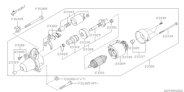 2015 Subaru WRX Starter Diagram 1