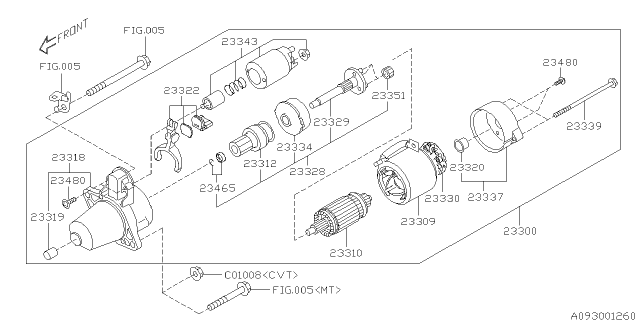 2019 Subaru WRX STI Starter Diagram 1