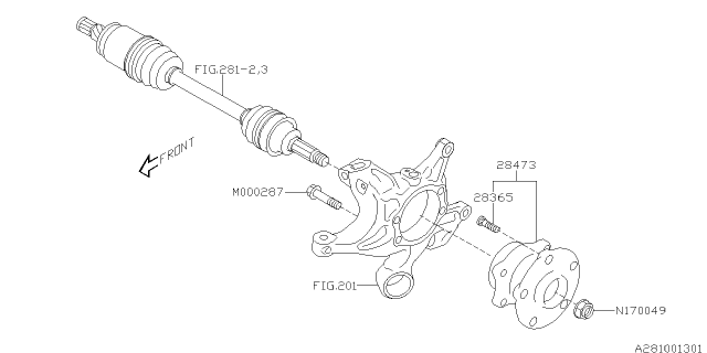 2016 Subaru WRX STI Rear Axle Diagram 3