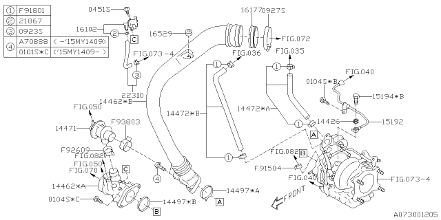 2015 Subaru WRX Air Duct Diagram 1