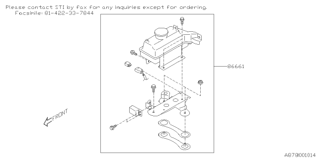 2019 Subaru WRX STI Tank Kit Diagram for ST86669VV000