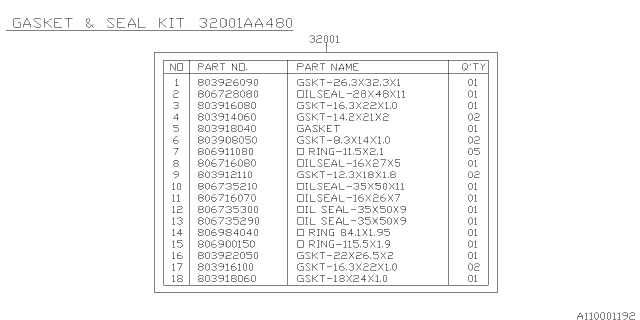 2016 Subaru WRX Manual Transmission Assembly Diagram 3