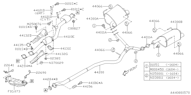 2019 Subaru WRX Exhaust Diagram 1