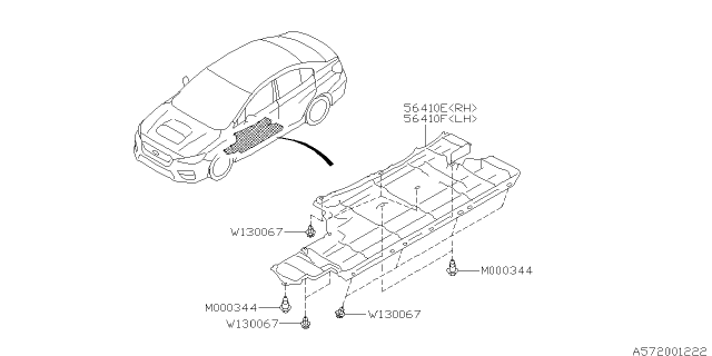 2018 Subaru WRX STI Under Cover & Exhaust Cover Diagram 2