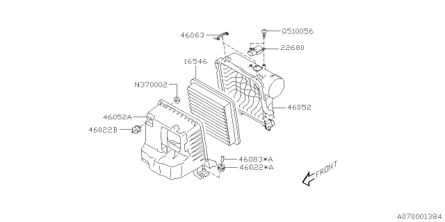 2018 Subaru WRX Air Cleaner & Element Diagram 4