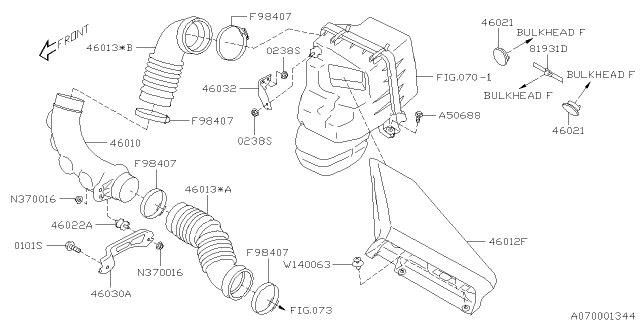 2015 Subaru WRX Air Cleaner & Element Diagram 3