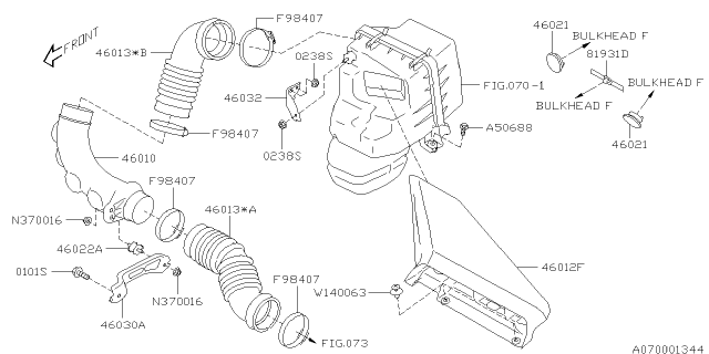 2018 Subaru WRX Air Cleaner & Element Diagram 5