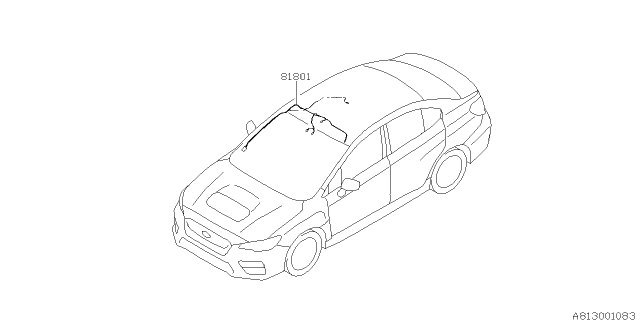 2017 Subaru WRX Cord Roof RH Diagram for 81801VA212