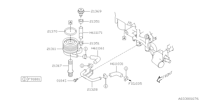 2015 Subaru WRX Oil Cooler - Engine Diagram 2
