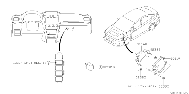 2015 Subaru WRX STI Bracket Complete At Control Diagram for 30948AA300