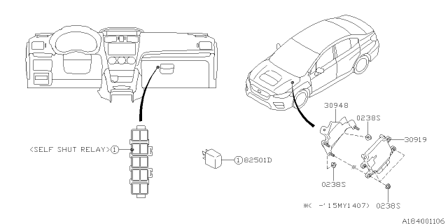 2015 Subaru WRX STI Unit At Control Diagram for 30919AD791