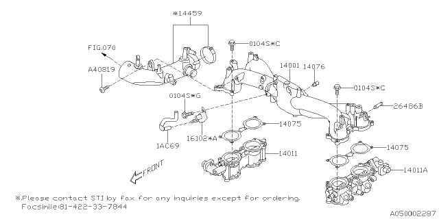 2019 Subaru WRX Intake Manifold Diagram 8