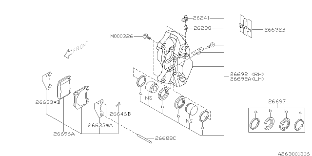 2018 Subaru WRX STI Rear Brake Diagram 2