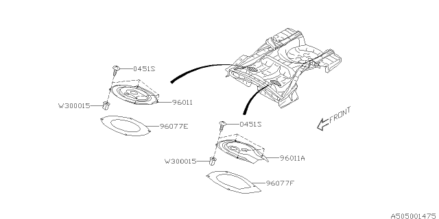 2020 Subaru WRX Body Panel Diagram 2