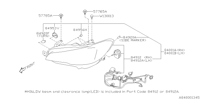 2020 Subaru WRX STI Head Lamp Diagram 4