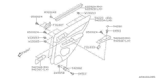 2016 Subaru WRX Door Trim Diagram 2