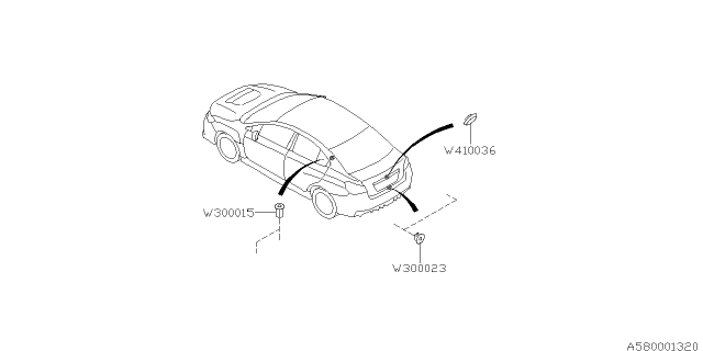 2015 Subaru WRX Key Kit & Key Lock Diagram 1