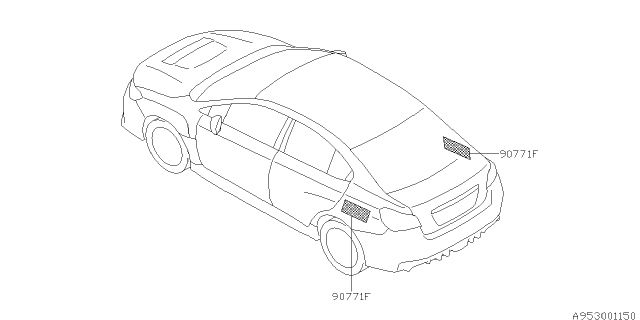 2016 Subaru WRX STI Silencer Diagram 1