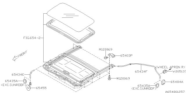 2017 Subaru WRX Sun Roof Diagram 2