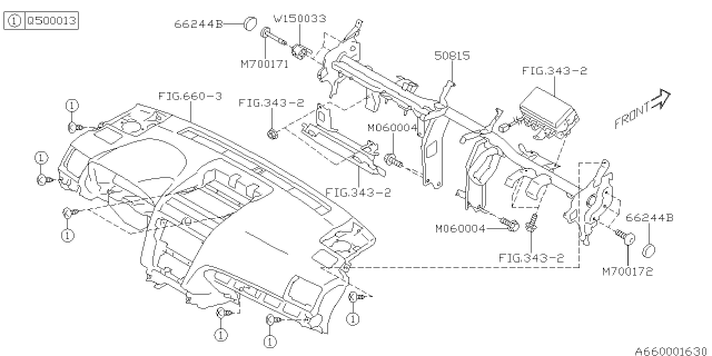 2020 Subaru WRX STI Instrument Panel Diagram 5