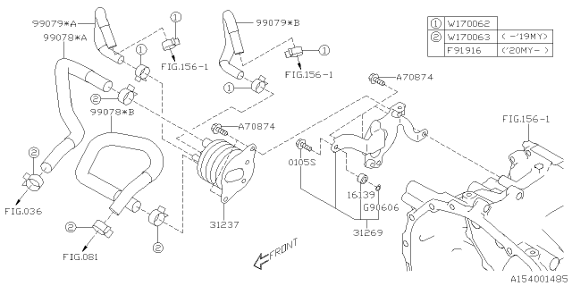 2015 Subaru WRX Automatic Transmission Case Diagram 1