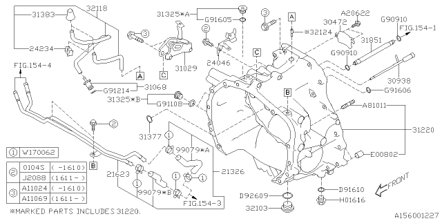 2018 Subaru WRX STI Torque Converter & Converter Case Diagram 1