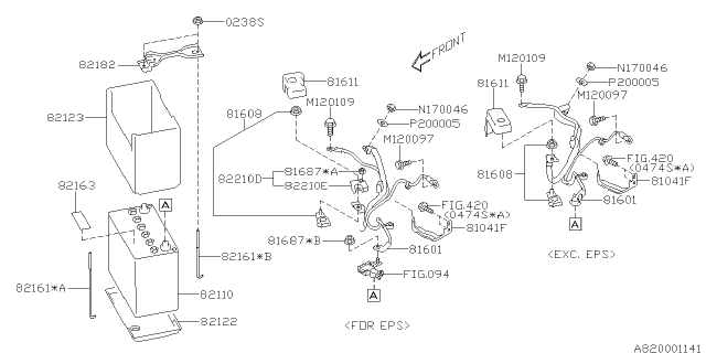 2015 Subaru WRX Battery Equipment Diagram