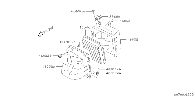 2018 Subaru WRX Air Cleaner & Element Diagram 3