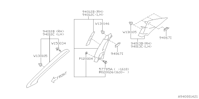 2018 Subaru WRX Inner Trim Diagram 3