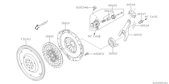 2019 Subaru WRX Manual Transmission Clutch Diagram 1