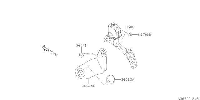 2019 Subaru WRX Pedal System Diagram 1