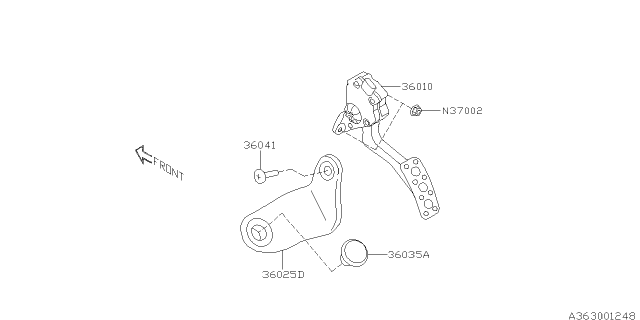 2019 Subaru WRX STI Pedal System Diagram 1