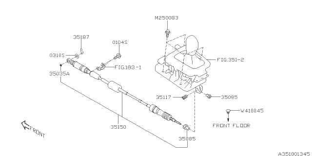 2016 Subaru WRX Selector System Diagram 1